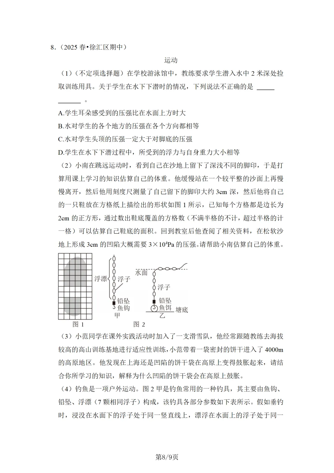 上海物理中考复习|力与浮力综合题 第8张 上海物理中考复习|力与浮力综合题 第8张