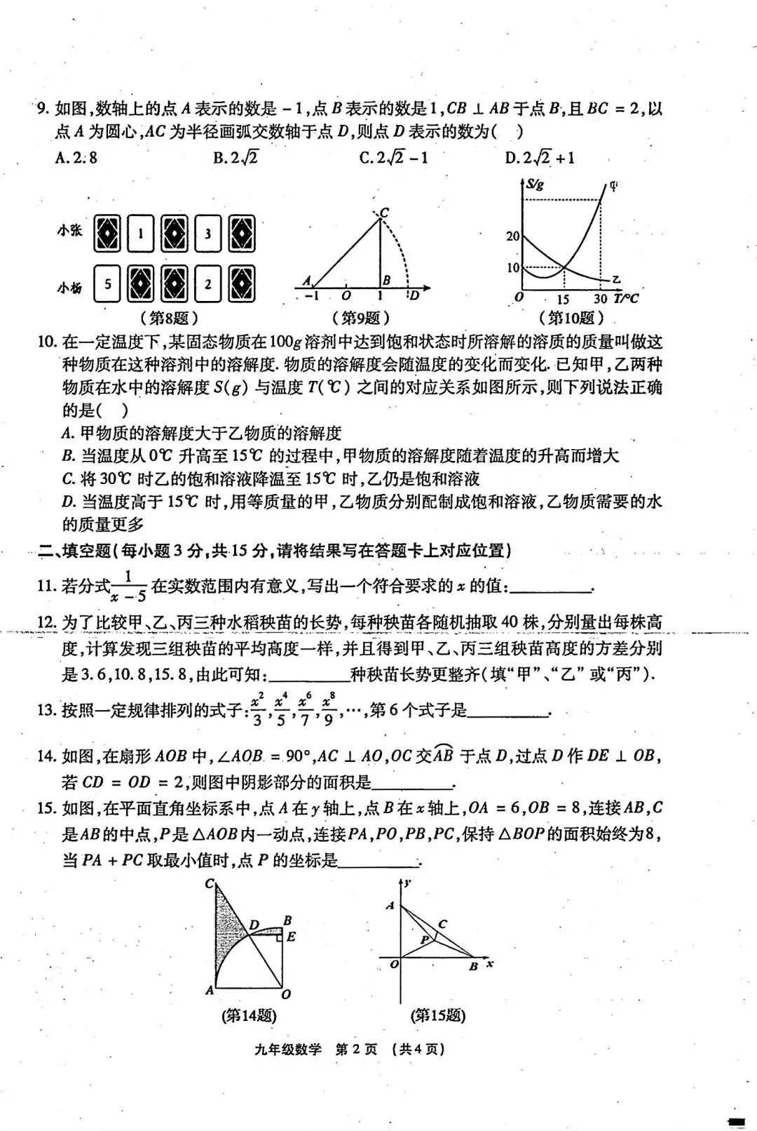 【中考模拟卷】2026年长葛一模试卷(七科全)含听力 第6张