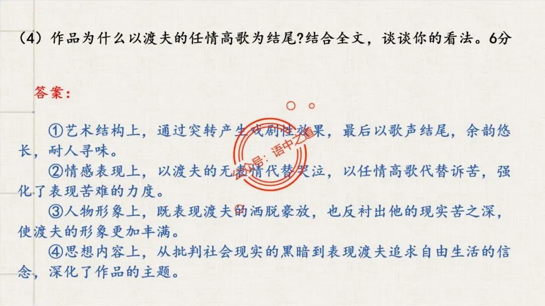 【12篇真题小说】讲透【小说考点】(人物形象+叙述手法+人物心理+叙述视角+情节作用等) 第79张