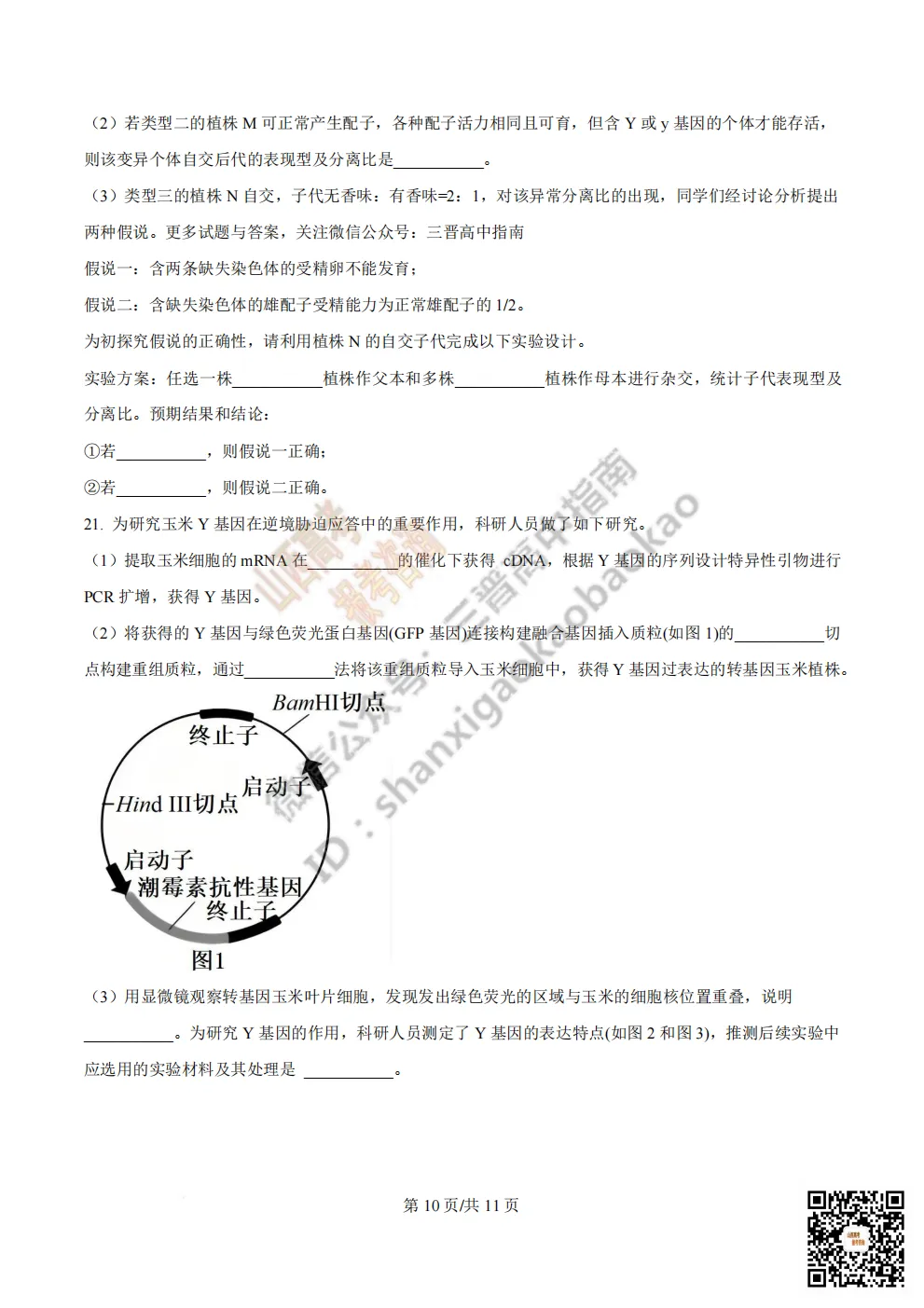 陕西省西安中学2026高三第三次模拟考试全科试题与答案!附送高清打印版 第152张