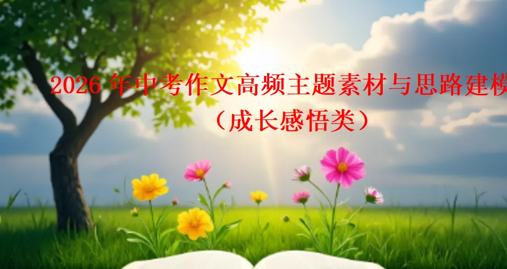 2026年中考作文高频主题素材与思路建模(一)成长感悟类 第2张