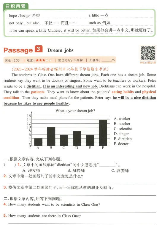 六年级阅读真题80篇 第12张