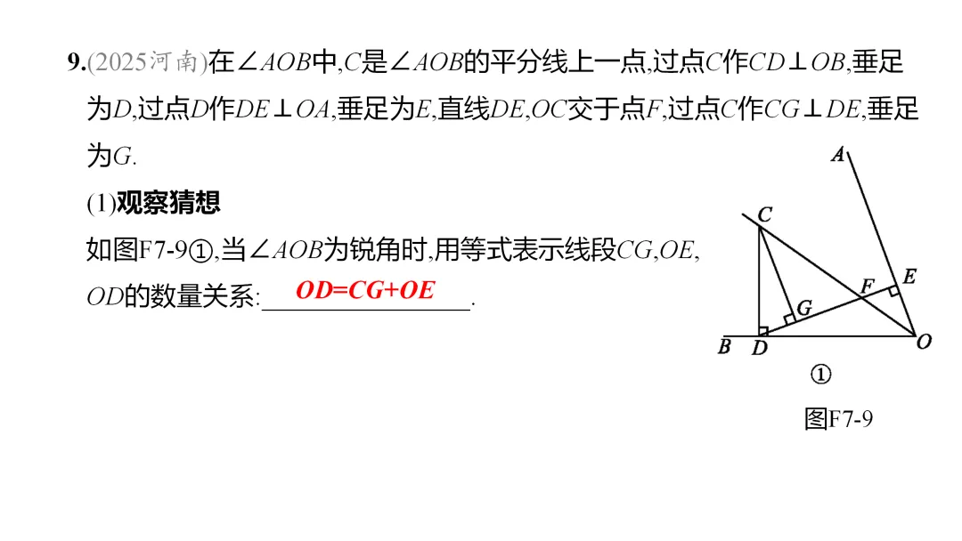 2026中考思想方法专题(七)角平分线训练 第23张