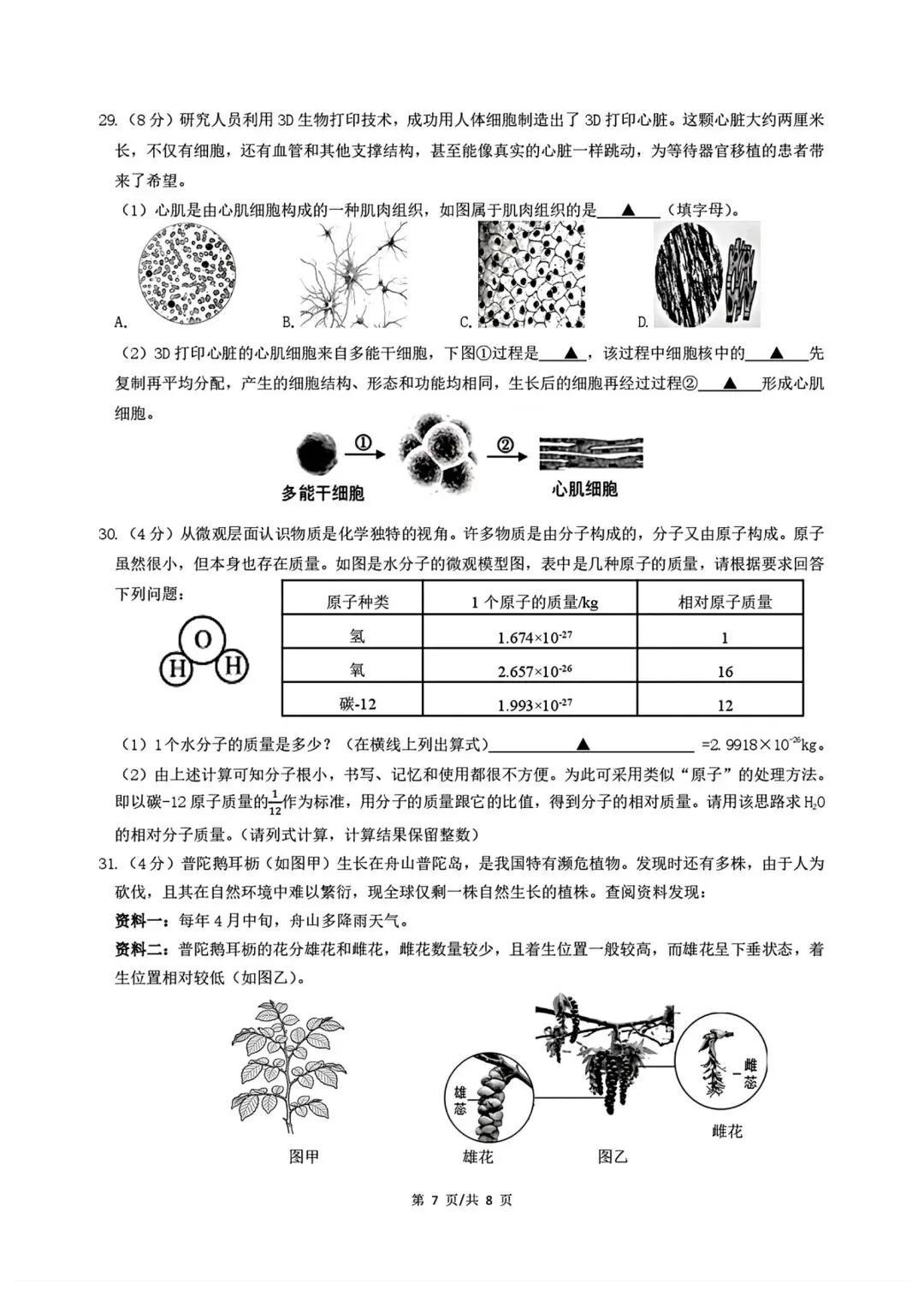 【2026浙江试卷】杭州市锦绣育才中学七下月考试卷(数学+科学)(2026.3) 第15张