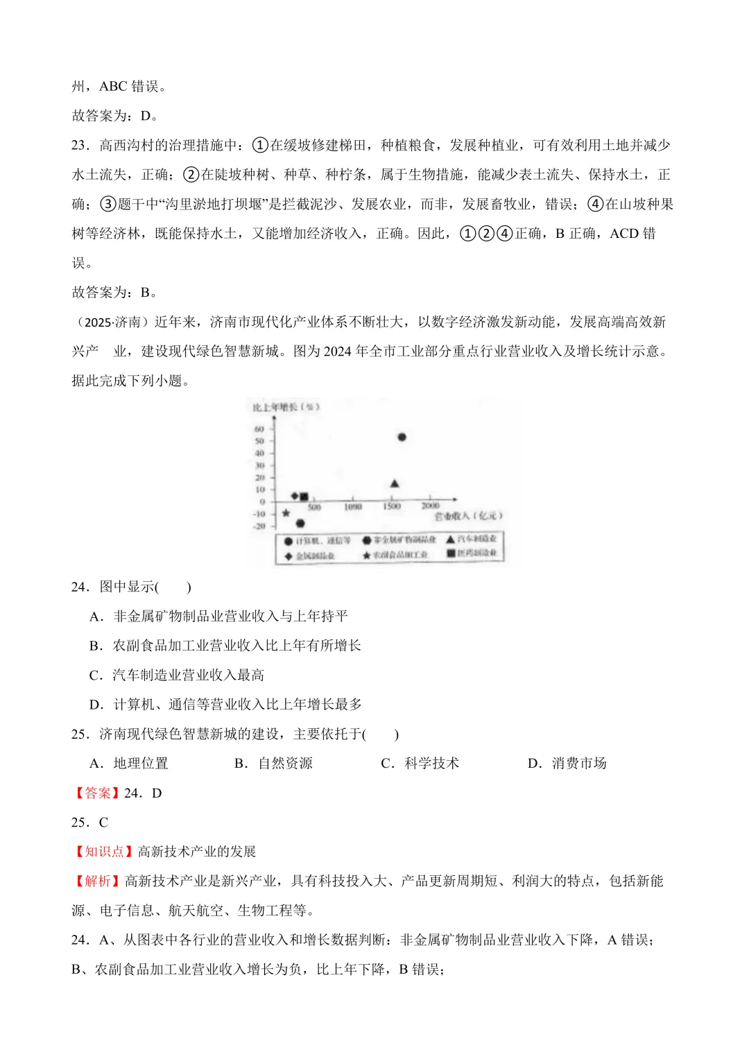 【2025中考地理真题大放送】2025年山东省济南市中考地理真题试卷(解析版) 第11张