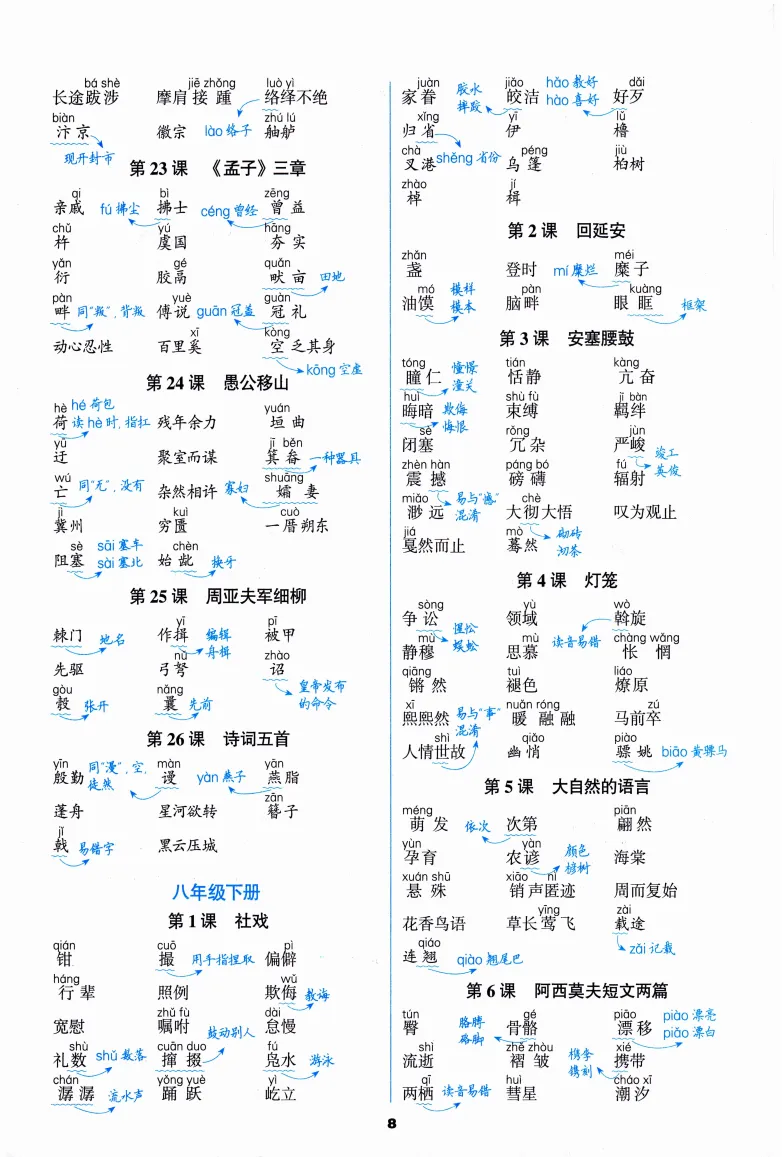 中考语文基础复习:必背知识手册 第9张