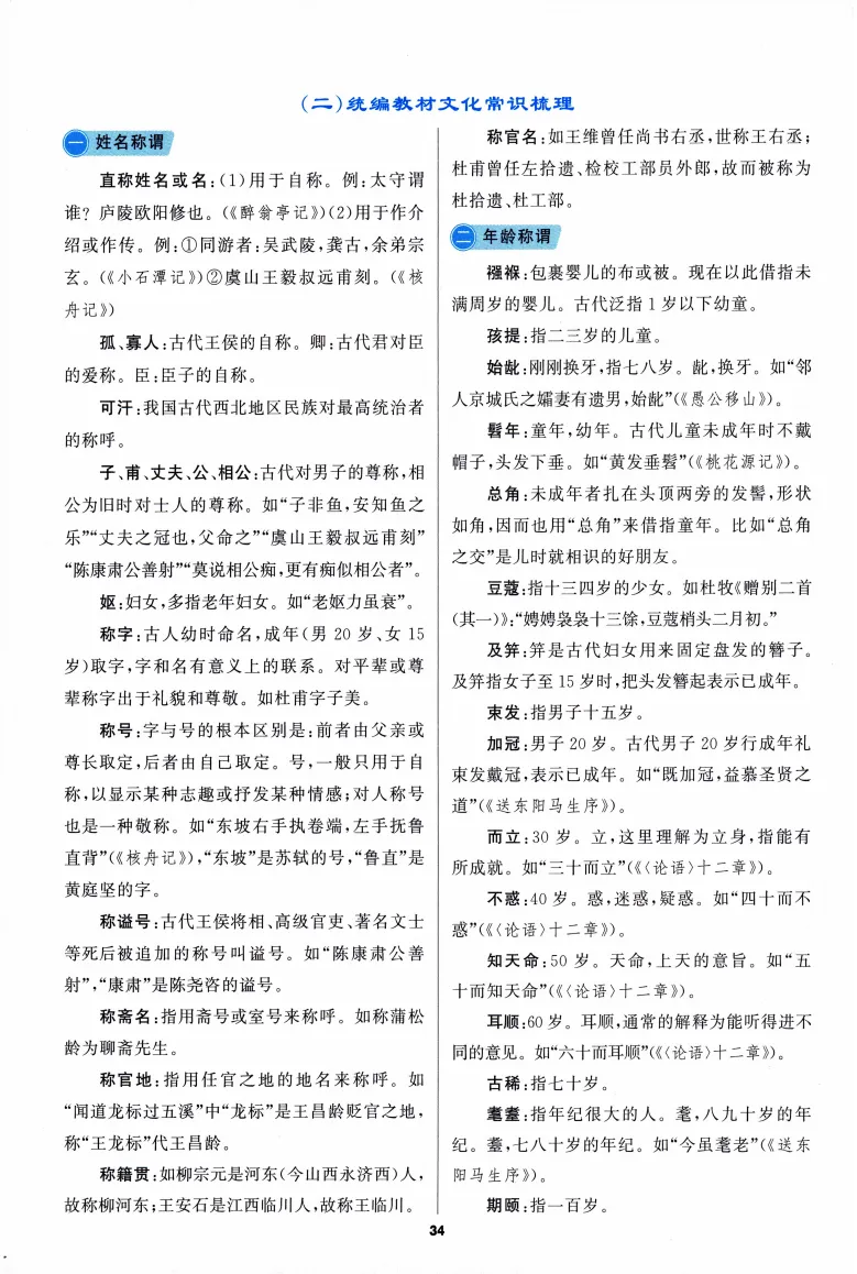 中考语文基础复习:必背知识手册 第35张