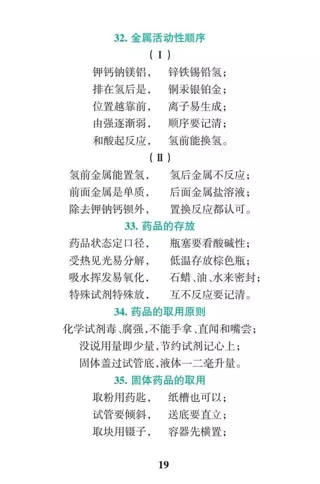 速收藏!初中化学必背21张表,快速掌握中考化学全部知识点! 第21张