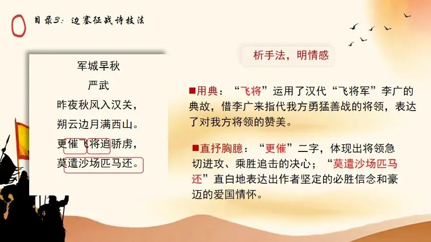 剑胆诗心,边关豪情|中考边塞征战诗专题复习 第10张 剑胆诗心,边关豪情|中考边塞征战诗专题复习 第10张