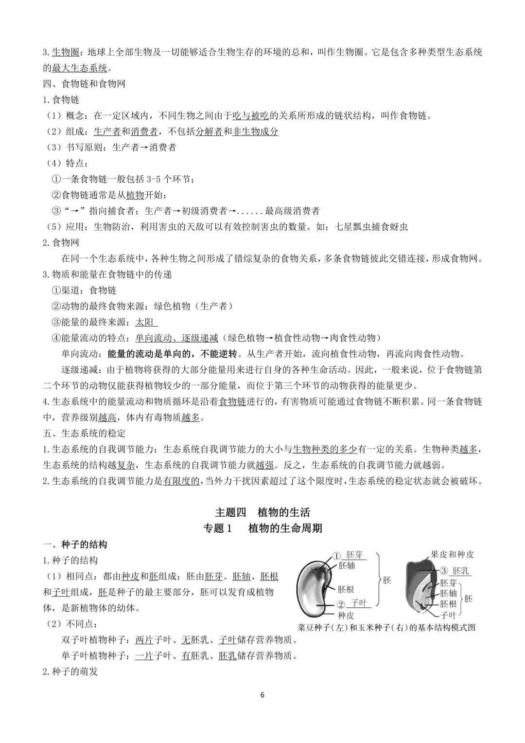 2026生物小中考复习提纲 第6张