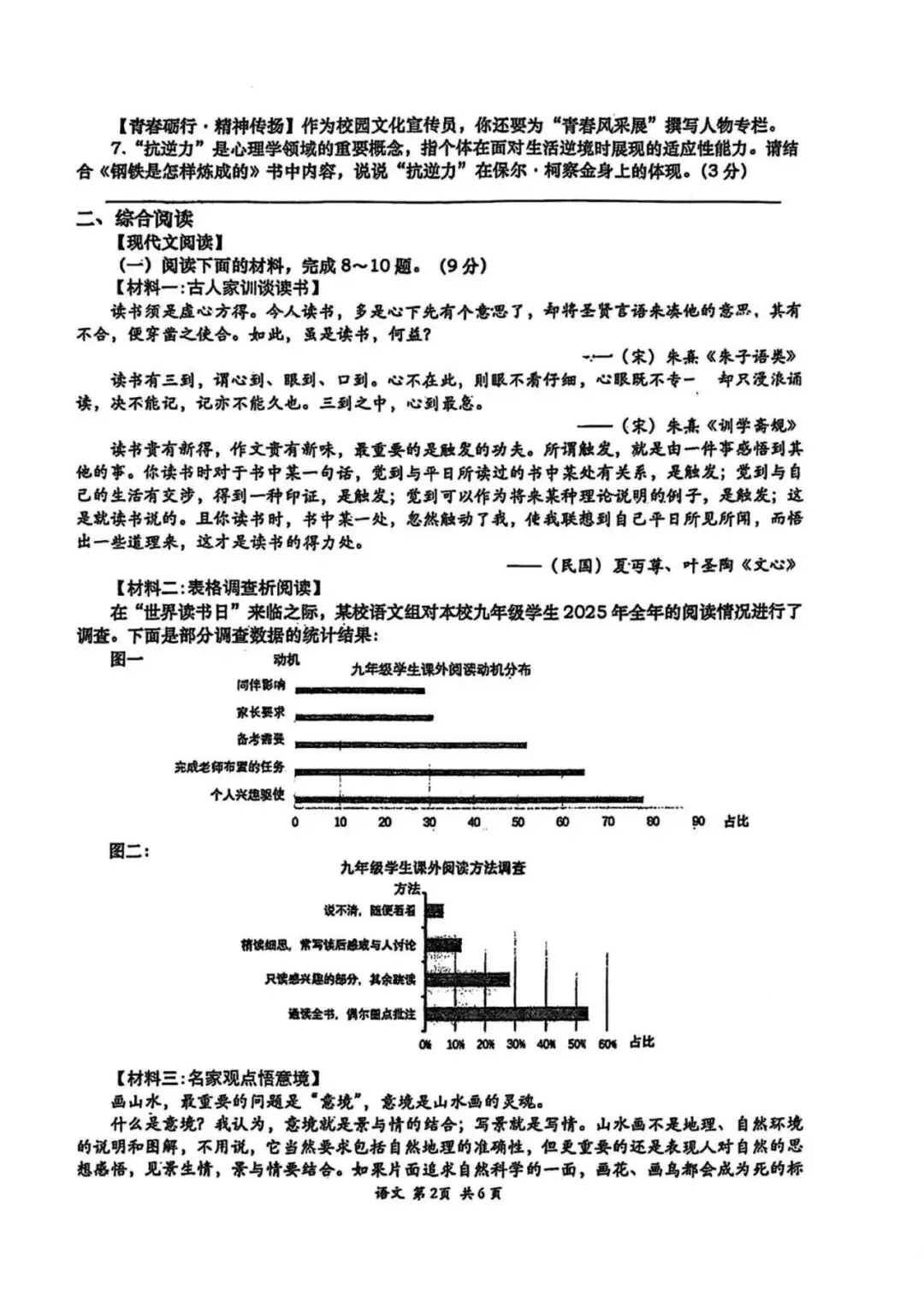 2026年高新一中九年级二模全科试卷 第16张