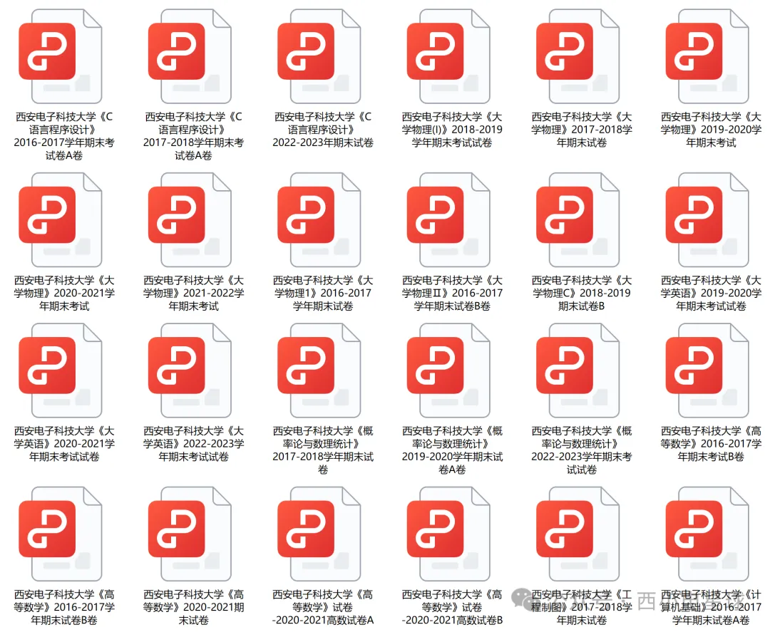 西安电子科技大学历年期中期末真题来了~ 第4张 西安电子科技大学历年期中期末真题来了~ 第4张
