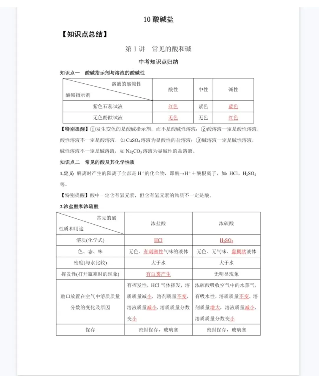 中考化学酸碱盐 第1张
