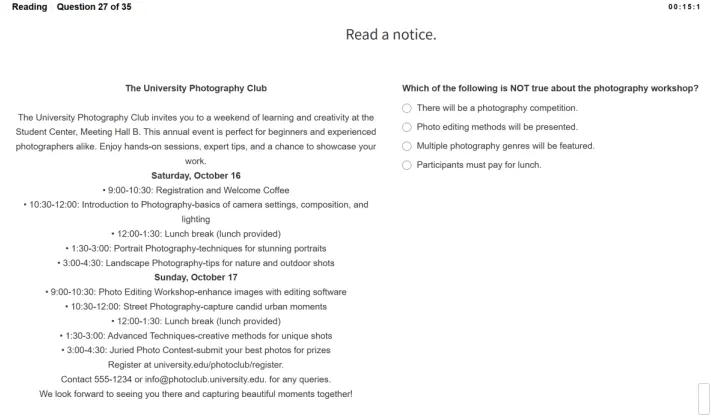 新托福第027套20260314真题(图片版) 第9张