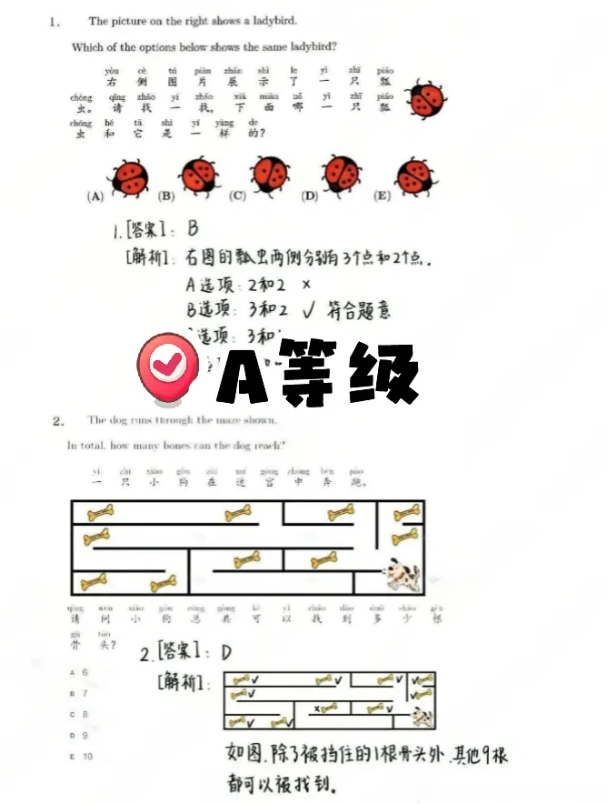 新鲜出炉!2026年袋鼠数学竞赛真题+答案完整版免费领 第2张