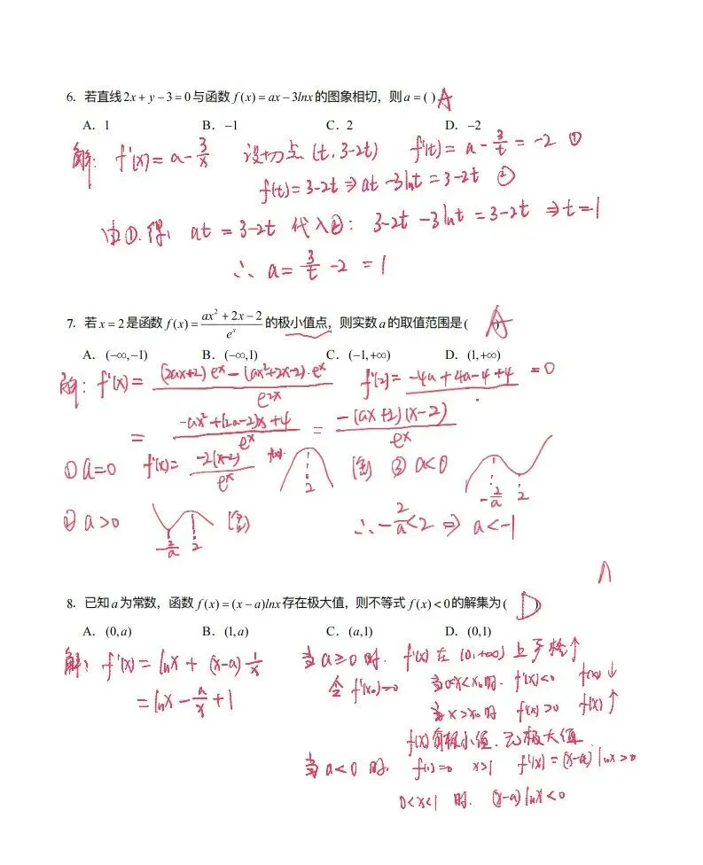 试卷分享0025:008-高中数学专题复习卷:导数综合 第4张