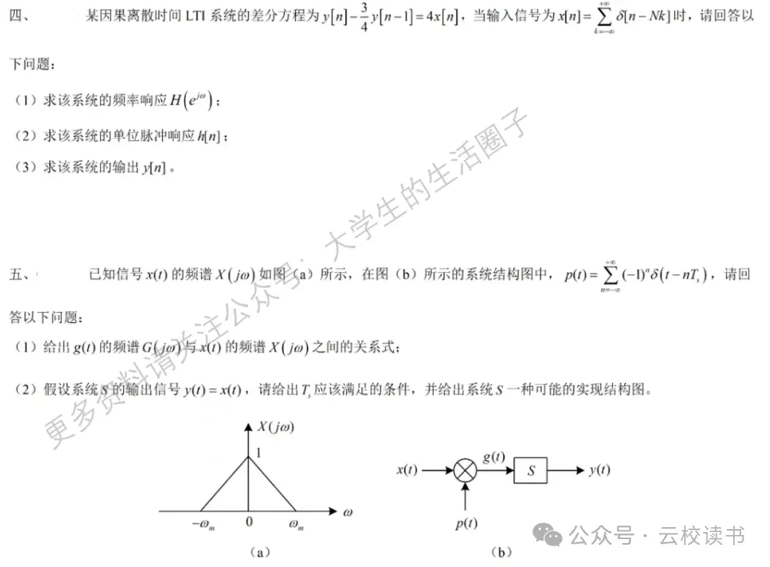 电子科技大学信号与系统历年真题与答案解析 第5张