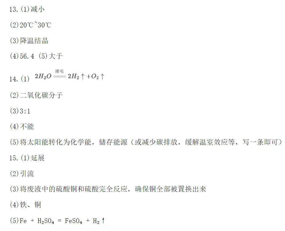 2026年中考模拟考试化学试题3 第10张