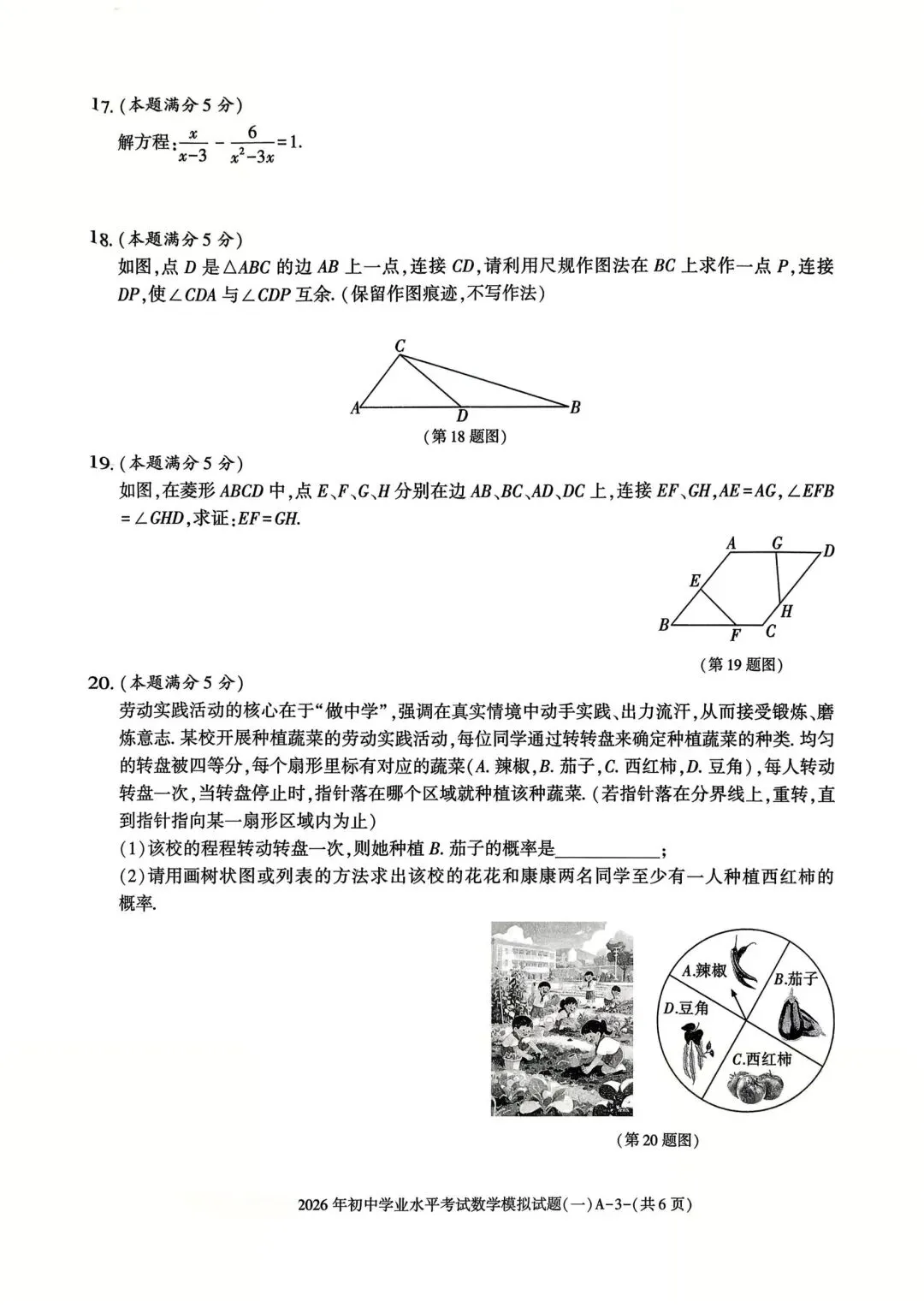 【资源分享】九年级模考试卷 第3张