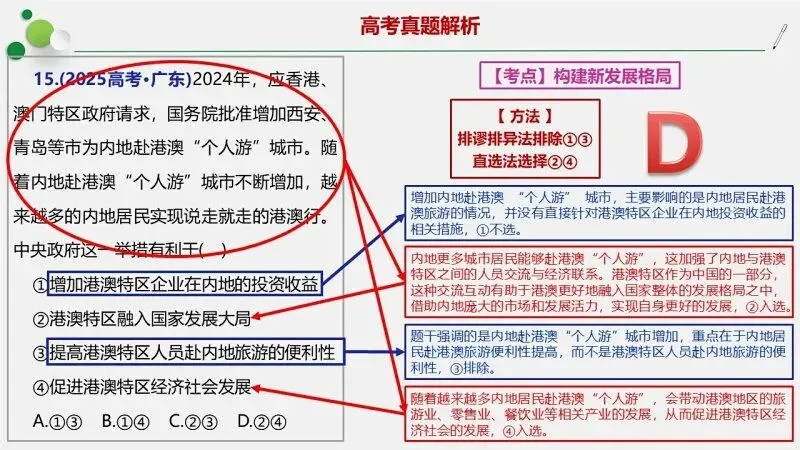 真题汇编 | 2022-2025年高考政治·广东卷真题·按模块分类(PPT+word版可下载) 第15张