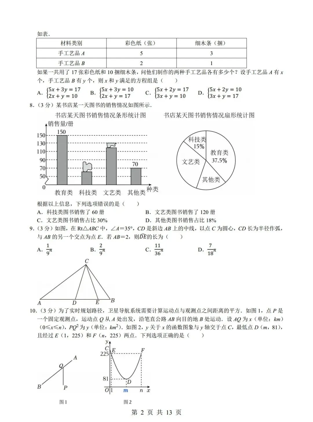 中考数学真题试卷来了,题型全面,命中率高,给孩子练一练吧! 第4张