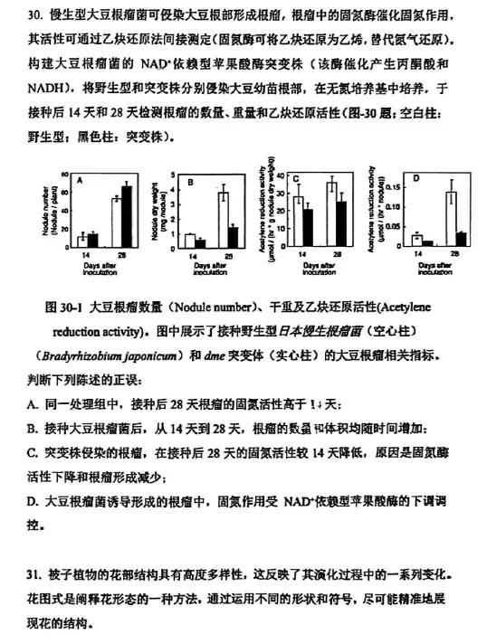 2026年全国生物学联赛初赛真题答案发布(七省赛区) 第13张
