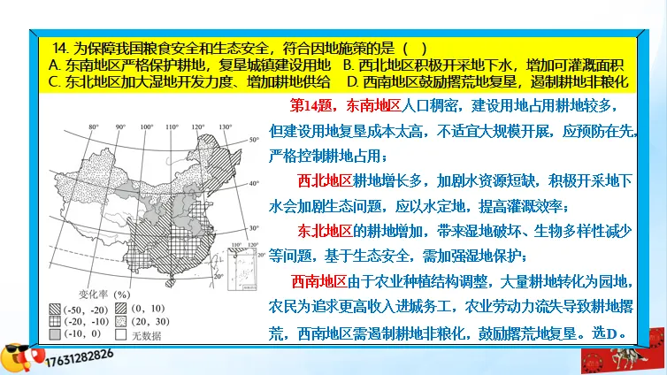 高考微专题《高考真题分类官方解析》:区域农业生产特点(选自“农业生产、区域农业发展”) 第26张