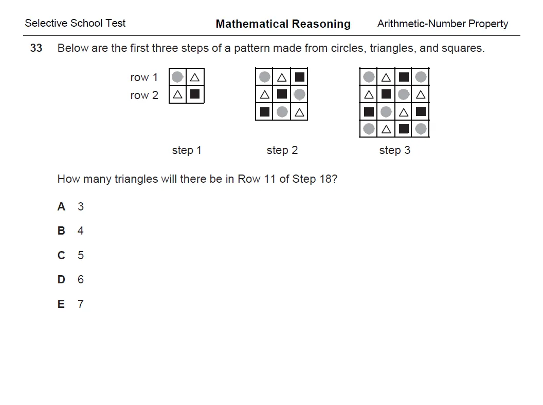 NSW 精英中学考试 MR 真题分类汇总-NO1 第4张