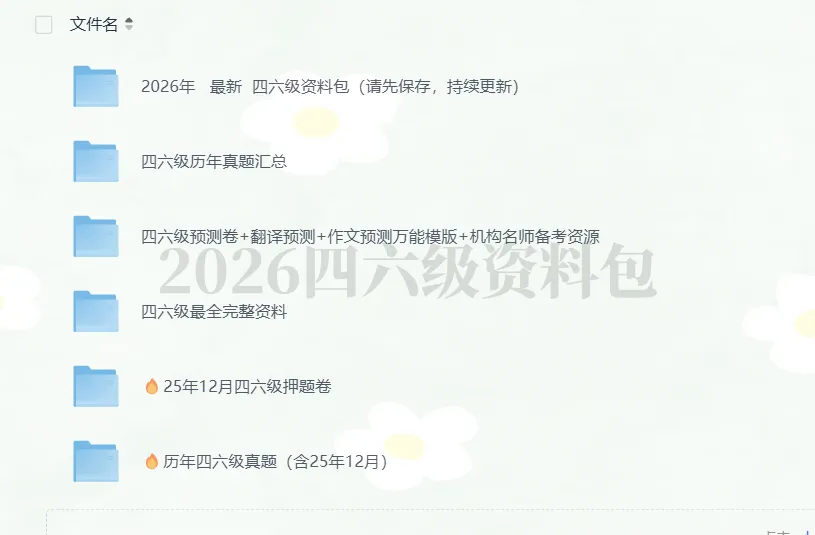 【四六级】速存!26备考四六级(历年真题+答案+听力原题音频(2015-2025) 第1张