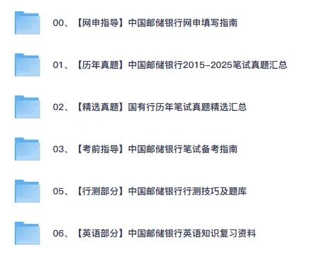 2026年邮储银行考试资料含25年真题及答案含笔试面试资料包 第2张