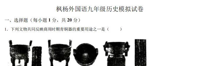 【4月中考试卷速递】河南省郑州市枫杨外国语学校2025-2026学年下学期九年级一模(七科全)高清下载 第5张