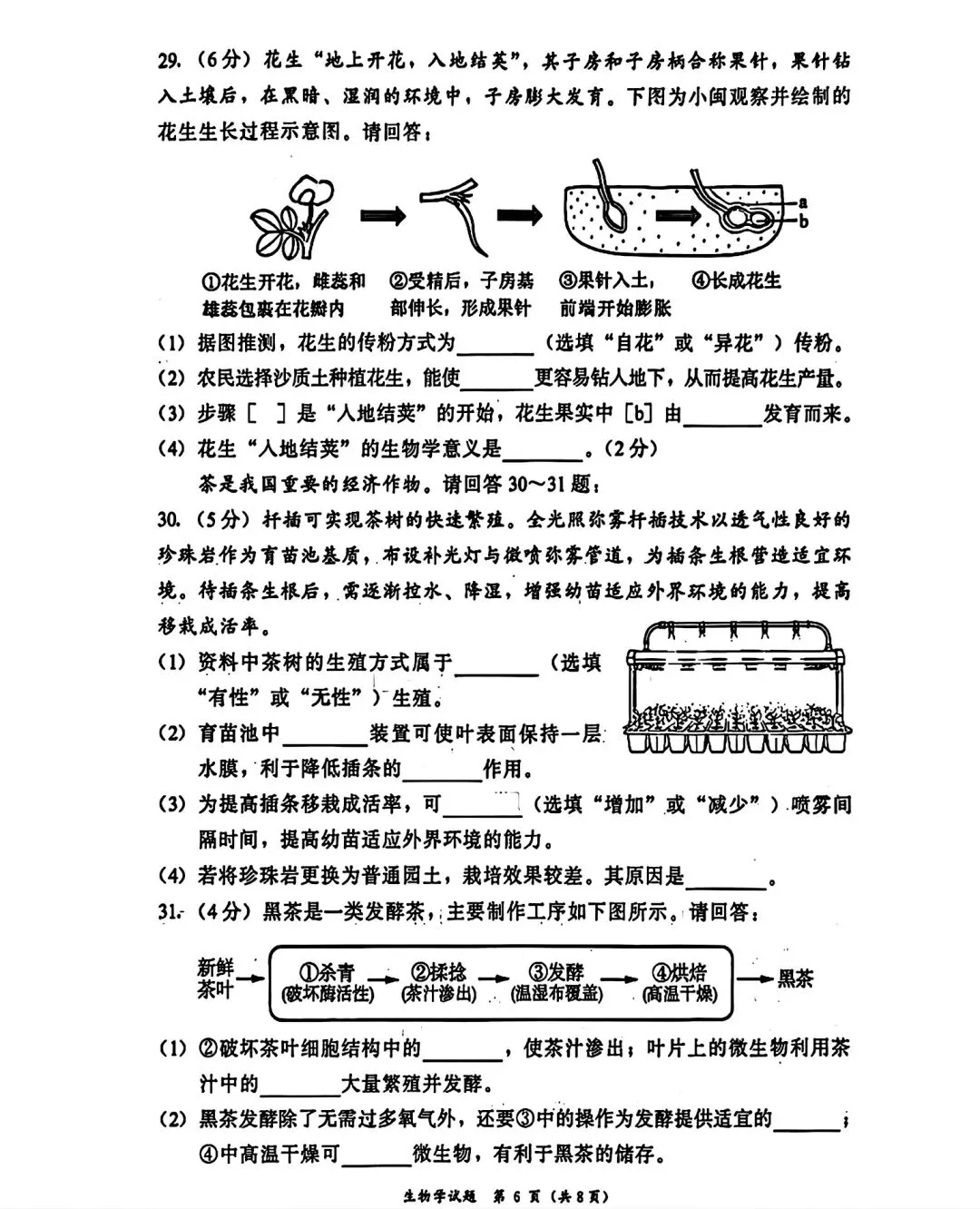 小中考冲刺|漳州2026初二生物地理一模考试卷答案 第8张