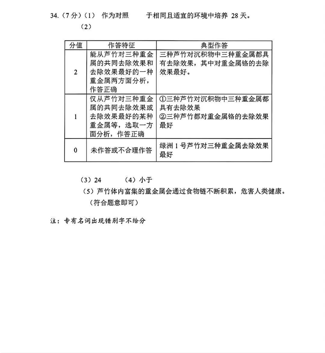小中考冲刺|漳州2026初二生物地理一模考试卷答案 第12张