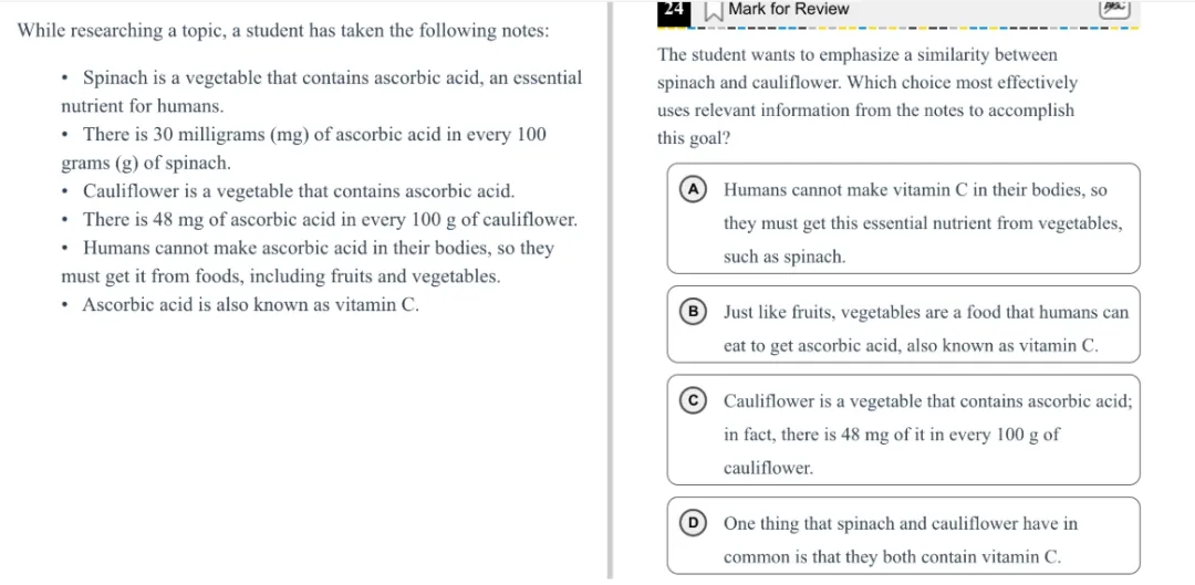机考SAT全真题解析—第五套 第27张