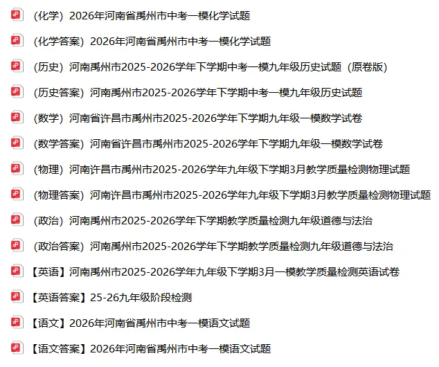 七、八年级月考+九年级地市一模试卷汇总 | 可直接下载使用 第16张
