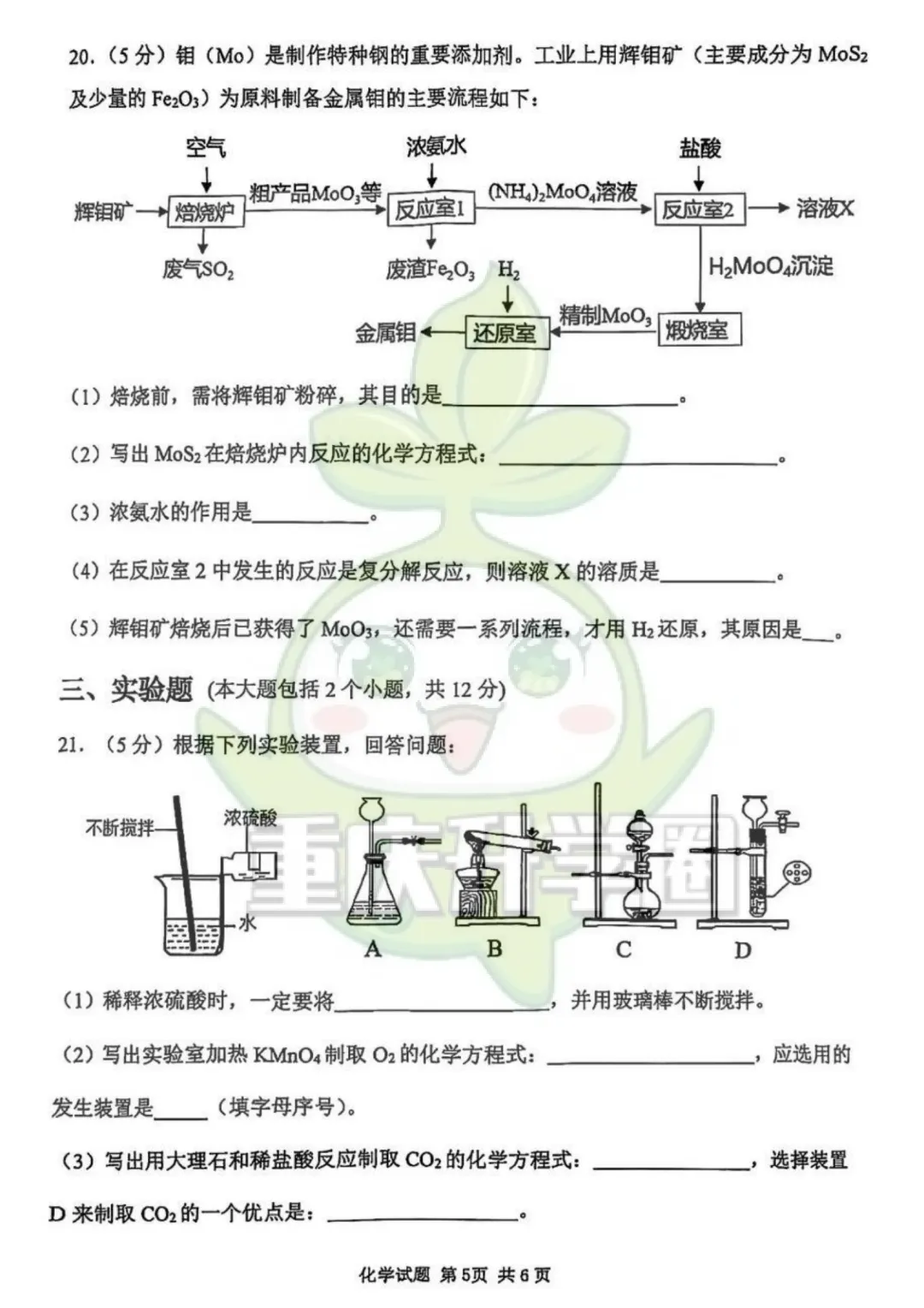 南岸区2025指标到校试卷+解析 第9张