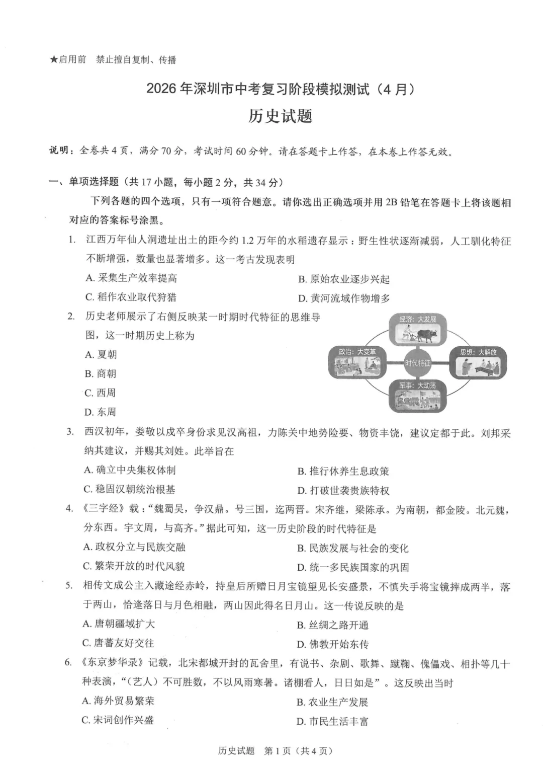 2026年深圳龙岗体系初三一模联考全科真题免费领取! 第1张