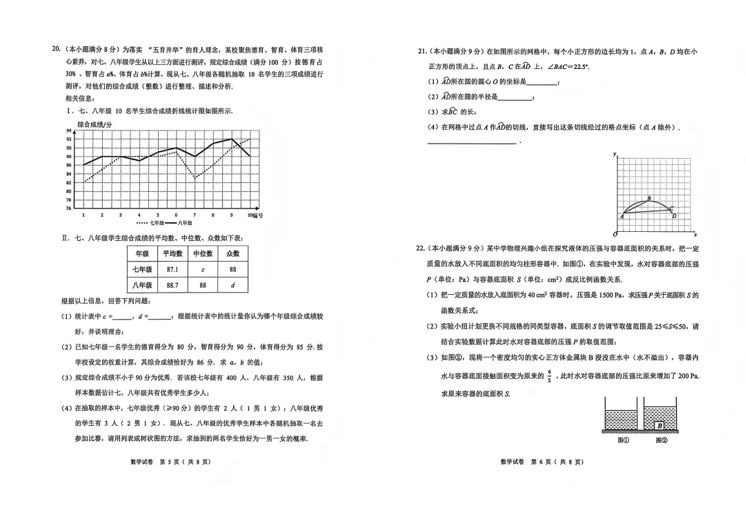 【模拟试卷领取】2026年石家庄新华区初三一模数学/物理/语文 第4张
