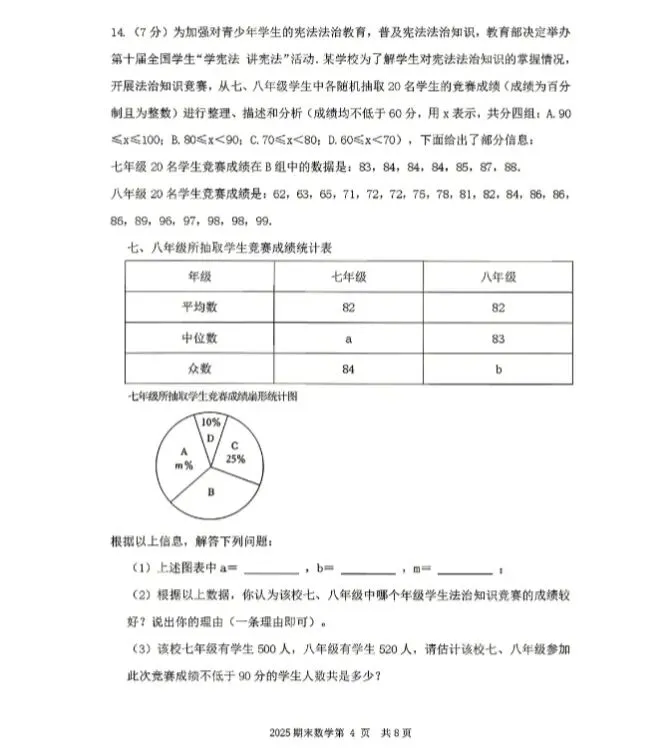 2026年3月赤峰松山中考模拟试卷和答案:语文数学英语物理化学道法历史 第18张