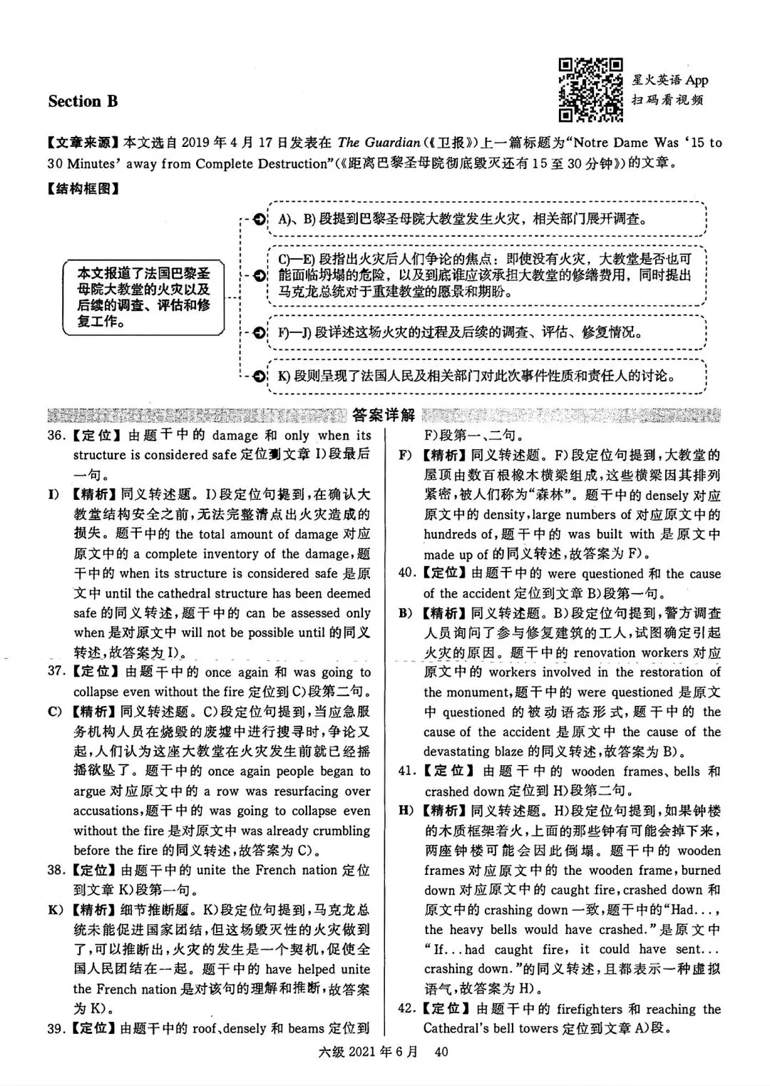 2021年6月六级真题及解析 第47张