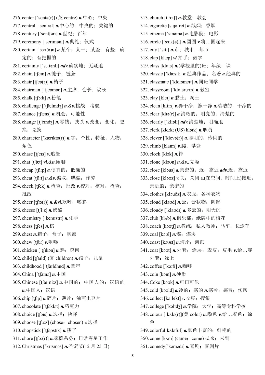 中考英语 新课标2000词汇顺序版(背诵+默写) 第5张