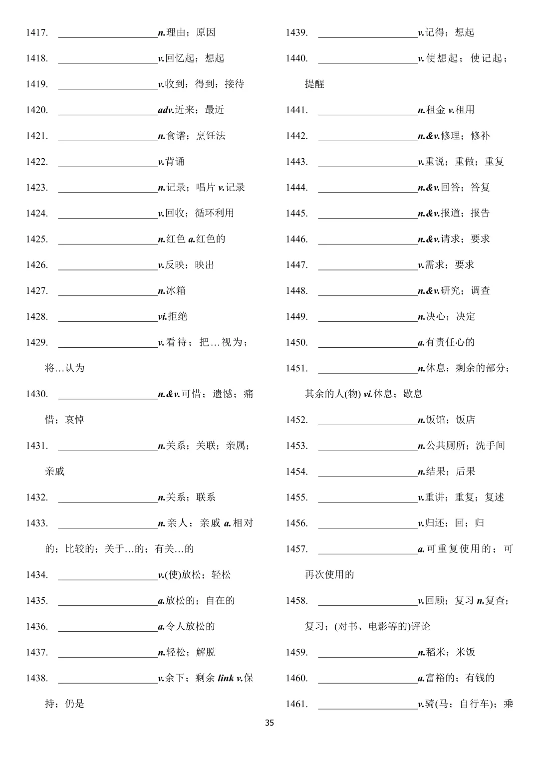 中考英语 新课标2000词汇顺序版(背诵+默写) 第65张