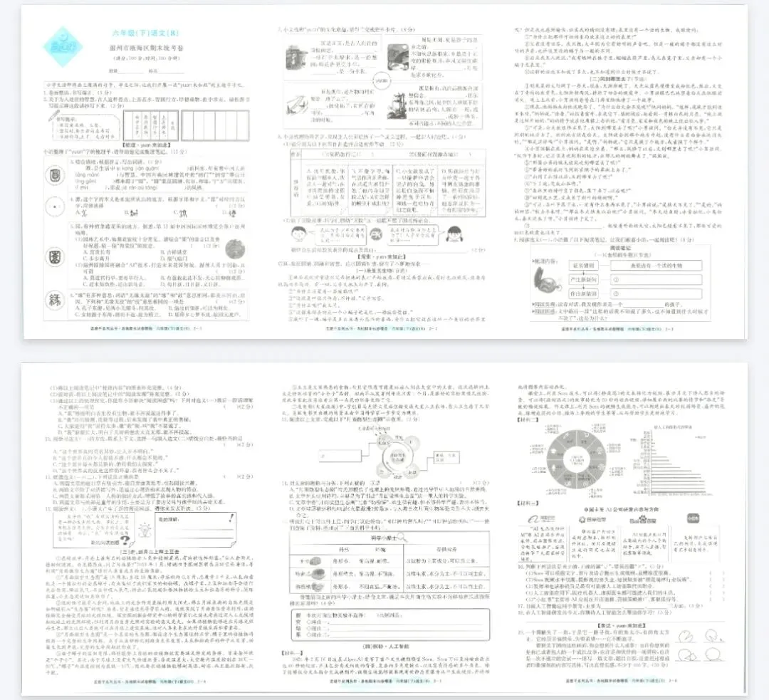 《孟建平各地期末试卷精选》人教版语文1-6年级上下册丨pdf电子版,可下载打印 第2张