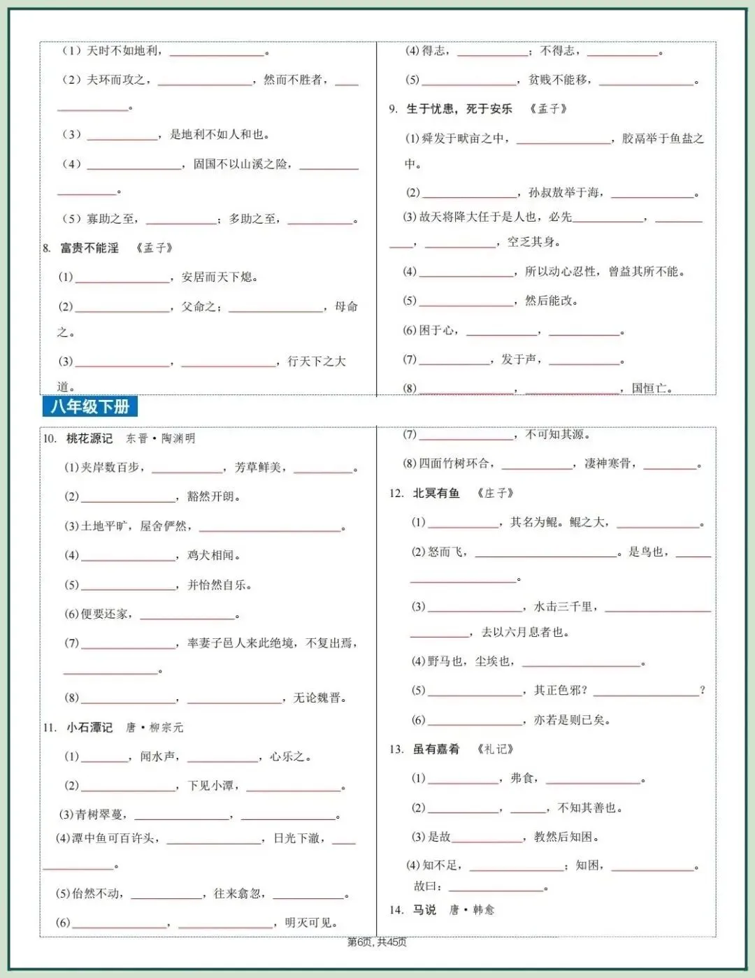 2026中考文言文考什么?课内重点篇目知识梳理,吃透稳拿满分! 第24张