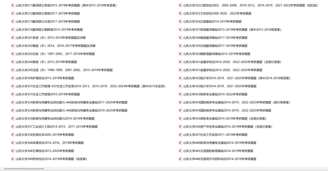 山东大学考研专业课历年真题汇总(含2026真题) 第2张