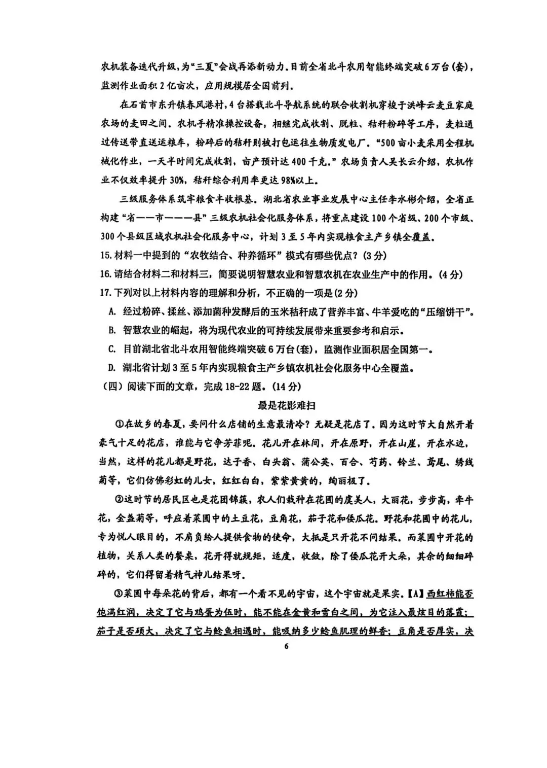 【2026年月考真题】滕州市北辛中学七年级下学期第一次月考语文试题含答案 第7张