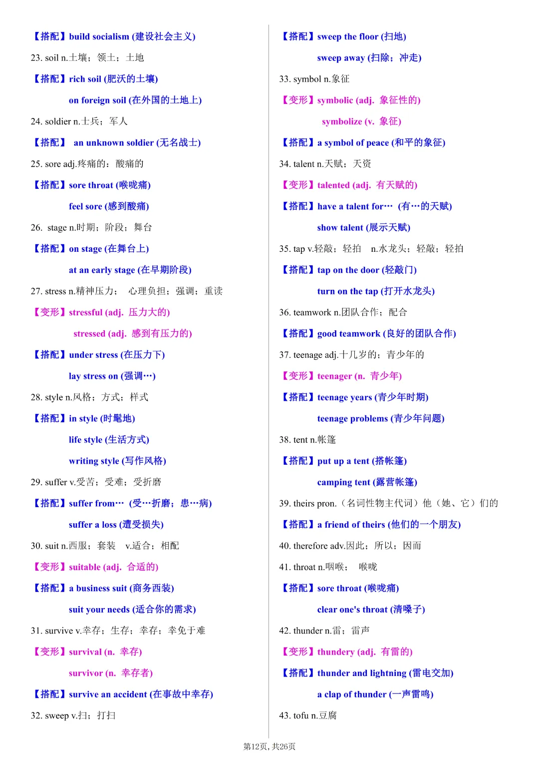 2026年中考英语《5天速记》2025年新增词汇》高清完整电子版可打印 第13张