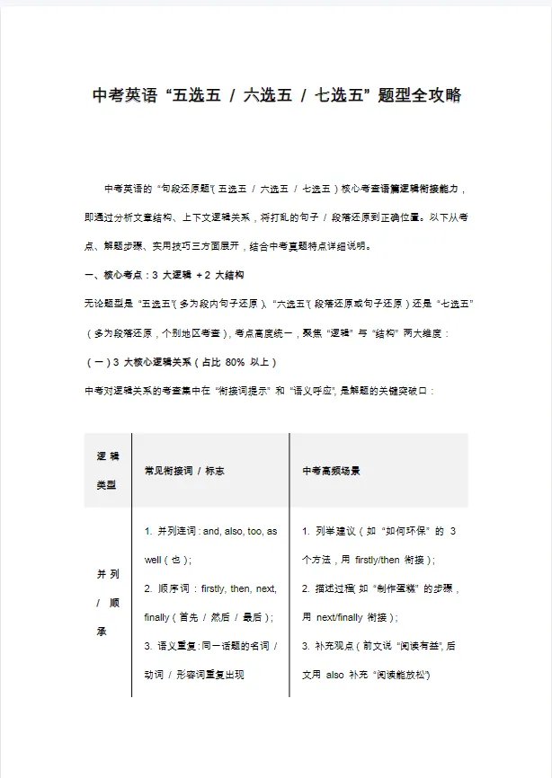 2026届广州中考英语五选五阅读理解配对阅读总复习专题资料真题汇编+模拟题训练+解题技巧 第8张