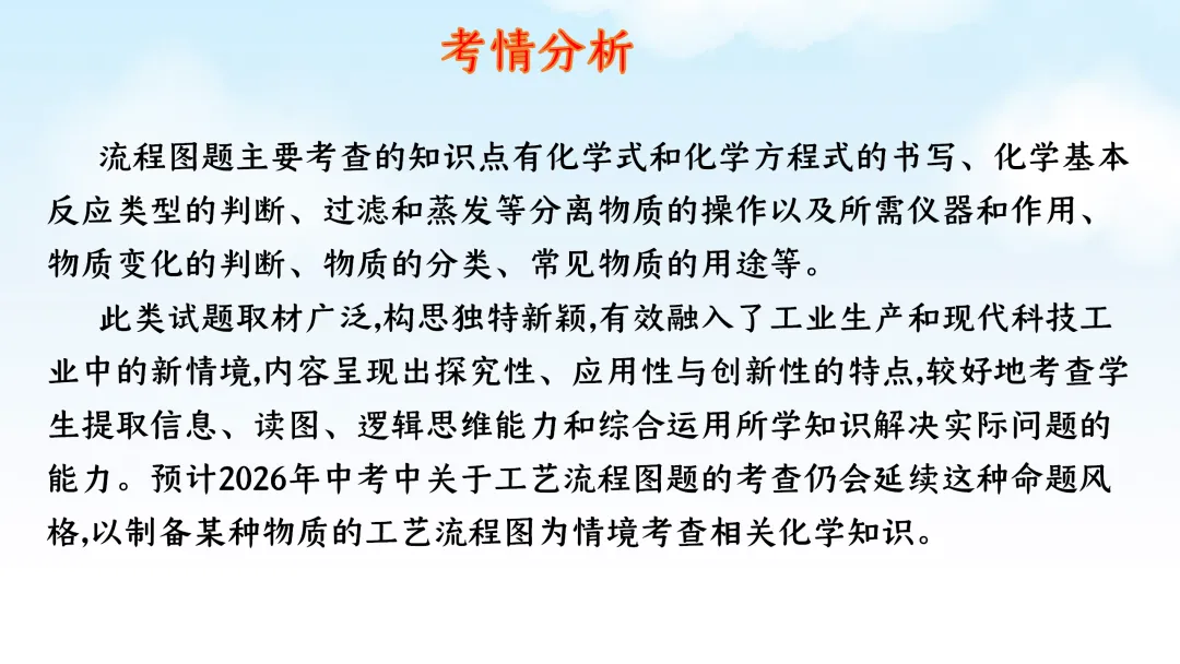 F785 二轮中考复习 备战中考2026 优质课资源包 初中化学《专题复习---工艺流程题》课件PPT+教学设计Word 第4张