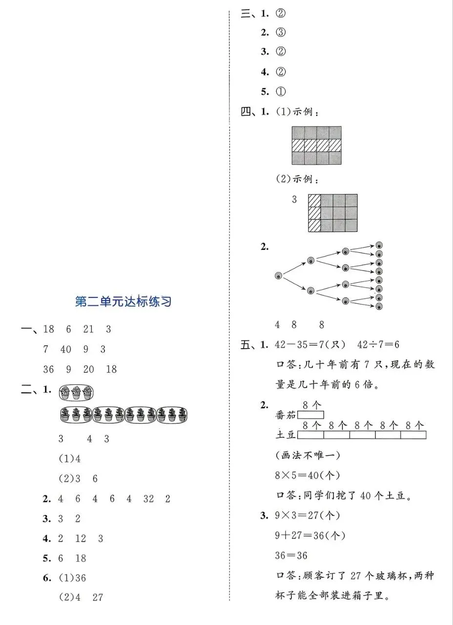 26春苏教二下53天天练 第二单元试卷 第4张
